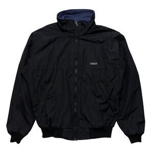 VTG 90's Patagonia Synchilla Sherpa Lined Zip Up Bomber Jacket USA Black M